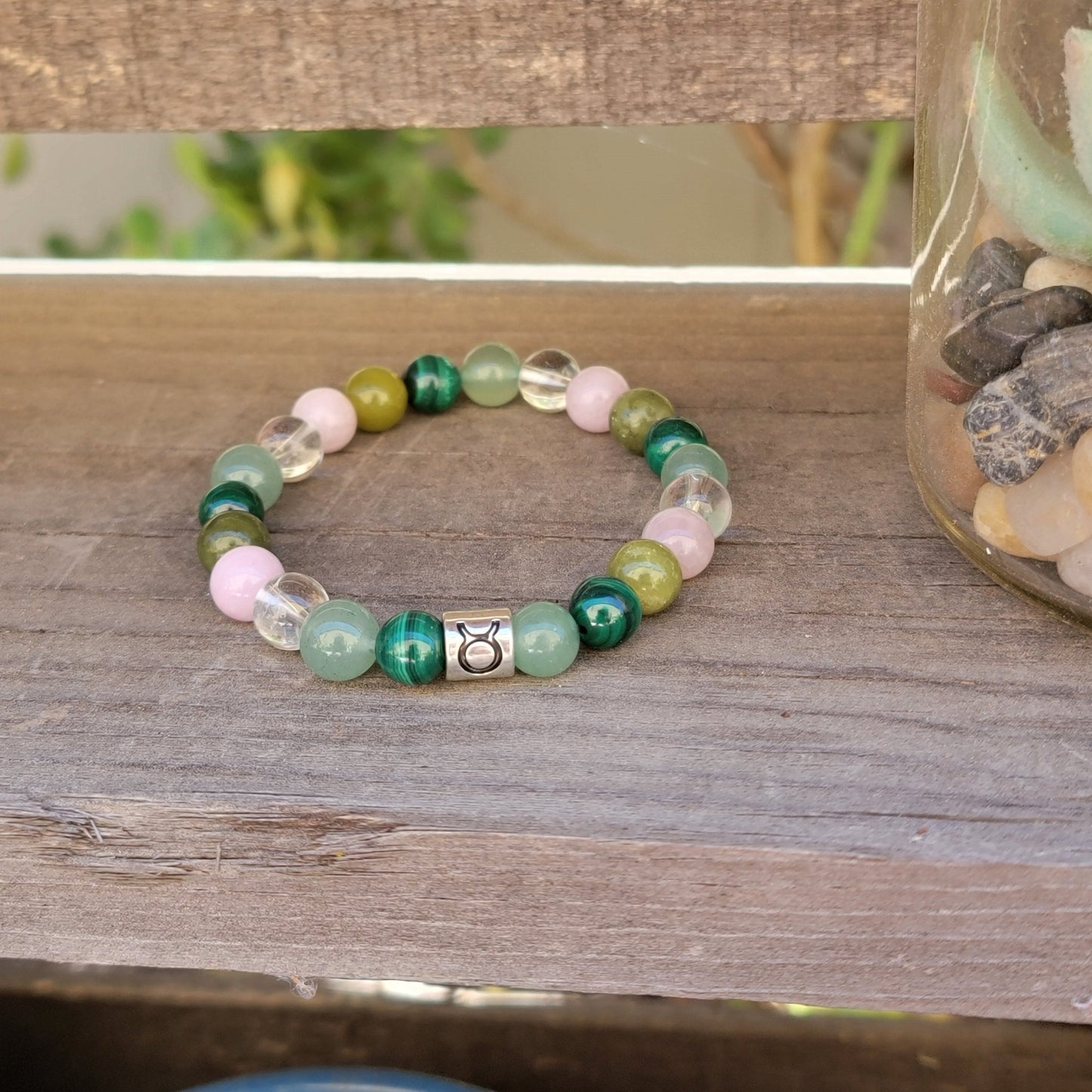 Taurus Zodiac Gemstone Bracelet