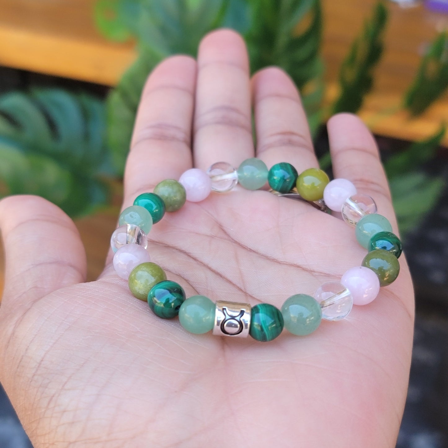 Taurus Zodiac Gemstone Bracelet