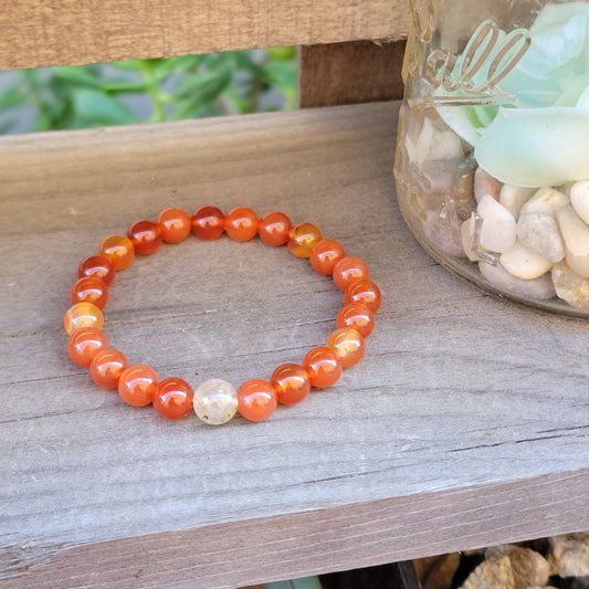 Carnelian and Rutile Quartz